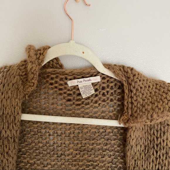 Free People Brown sweater long sleeve cardigan - Picture 2 of 6